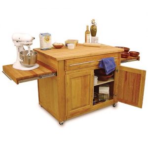Kitchen Island: Empire Birch Wood Island, Self Assembly