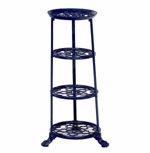 Pan Stand: 4 Tier Cast Aluminium Pan Stand, Blue