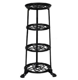 Pan Stand: 4 Tier Cast Aluminium Pan Stand, Black