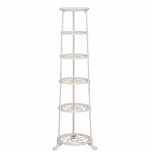 Pan Stand: 6 Tier Cast Aluminium Pan Stand, Cream