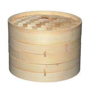 Steamer Set: 22.5cm Two Tier Steamer Set, Bamboo