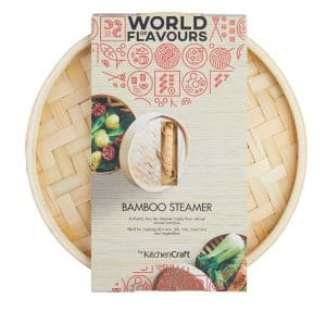 Steamer Set: 22.5cm Two Tier Steamer Set, Bamboo