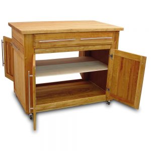 Kitchen Island: Empire Birch Wood Island, Self Assembly
