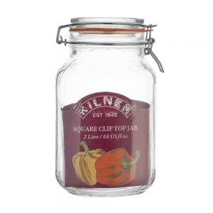 Square Clip Top Kilner Jar: 2L