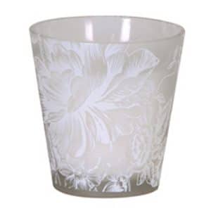 Votives: 1 x Frosted Flower Table Candle