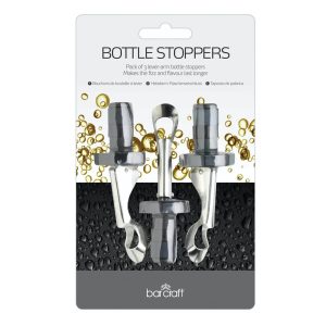 Stoppers: 3 x Black Lever Arm Bottle Stoppers