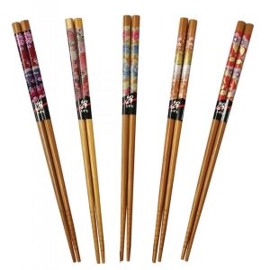 ChopSticks: 4 Pairs of Lacquered Chopsticks, Floral