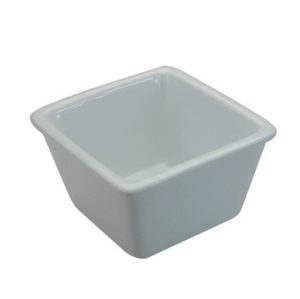 Dip Bowl: 10cm Square Dip Dish, Porcelain