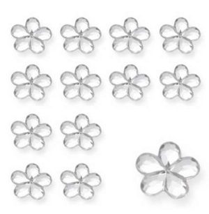 Table Diamantes: 21g Flower Diamantes, Clear