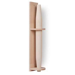 Rolling Pin: 55cm French Rolling Pin and Holder, Beech Wood