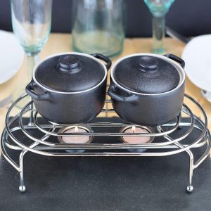 Food Warmer: 29cm x 16cm Chromed Food Warmer, 2 Light