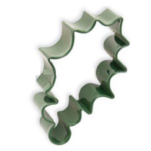 Cookie Cutter: 8cm Green Holly Leaf