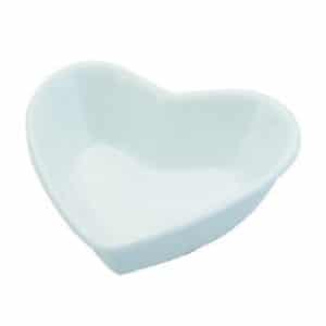 Dip Bowl: 7.5cm Heart Dip Dish, Porcelain