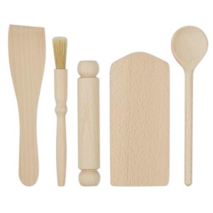Childs Baking Set: 5 Piece Children's Baking Set, Beech Wood