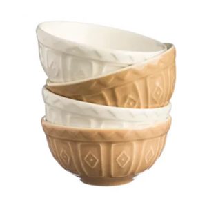 Mixing Bowl Set: 4 x 10cm Mason Cash Cane Food Preparation Bowl Set