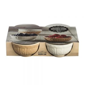 Mixing Bowl Set: 4 x 10cm Mason Cash Cane Food Preparation Bowl Set