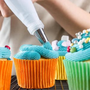 Piping Nozzle Set: 26 x Assorted Nozzles with Coupler and Cleaning Brush, Stainless Steel Nozzles