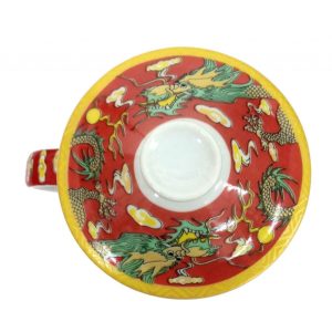 Lidded Mug: 1 x 250ml Red Dragon Infuser Mug, Ceramic