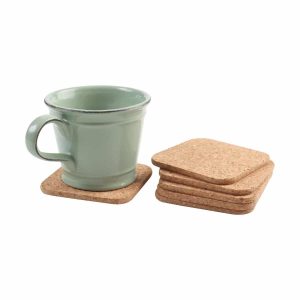 Coaster Set: 6 x Square Coasters, Cork