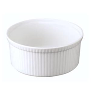 Souffle Dish: 21.5cm Apilco Fine White French Porcelain Souffle Dish