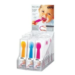 Baby Spoon: 1 x Flexible Teething Spoon, Orange