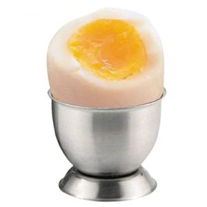 Egg Cup Set: 4 x Stainless Steel Egg Cups