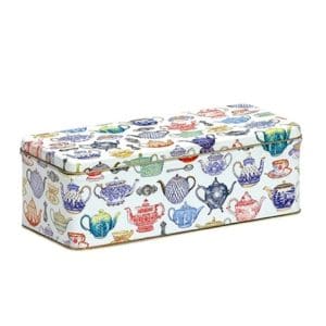 Tin: 24cm x 10.4cm x 13.8cm Emma Bridgewater, Teapot Rectangular Tin