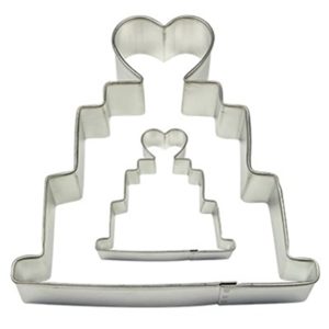 Cookie Cutter Set: Wedding Cake, Metal