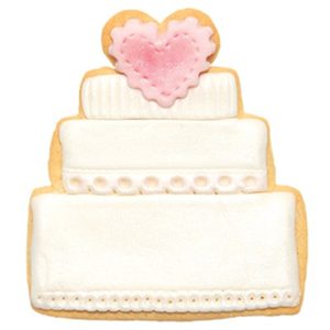 Cookie Cutter Set: Wedding Cake, Metal