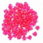 Table Decorations: Heart Shaped Table Diamante, Cerise