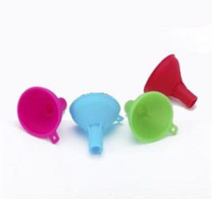 Funnel: Mini Silicone Funnel, Red, Blue, Green and Pink