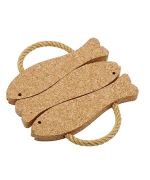 Pot Stand: 1 x 3 Fish Pot Stand, Cork