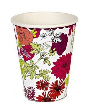 Paper Cups: 12 x Flowers in Bloom Party Cups