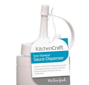 Sauce Bottle: Clear Squeezy Bottle, Plastic
