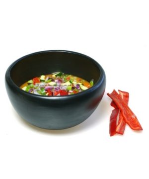 Salsa Bowl: 14cm/0.3 Litre Tierra Negra Salsa Bowl, Fired Clay