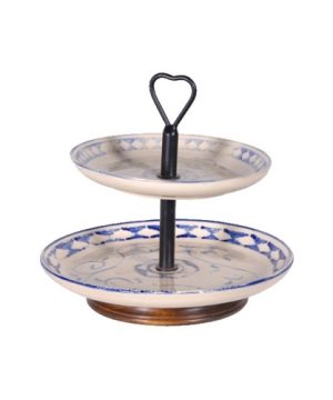 Tiered Cake Stand: 2 Tier Cake Stand, Ceramic