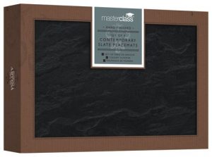 Placemat Set: 4 x Masterclass Artesa Placemats, Slate