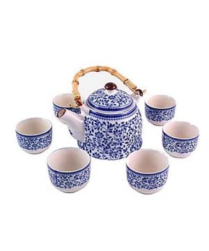 Tea Set: Mini Chinese Tea Set -Trailing leaves