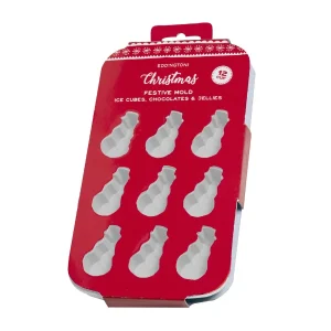 Silicone Mould: 12 x 4.5cm Hole Snowman