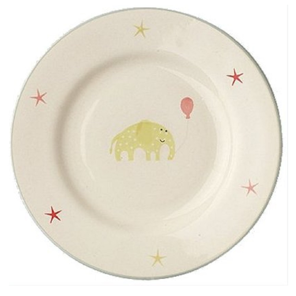 Child's Plate: Animal Magic Hetty the Elephant Child's Plate, Ceramic