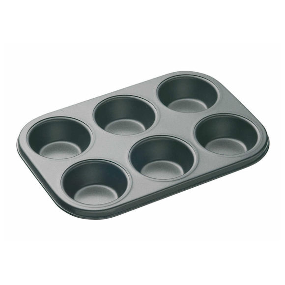 MasterClass Non-Stick 6 Hole Deep Baking Pan