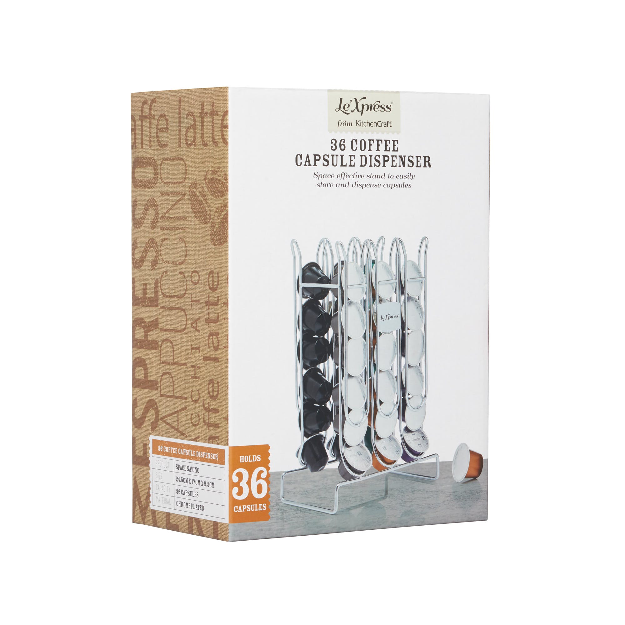 Coffee Pod Holder: 36 Nespresso Capsule Holder, Stainless Steel - Image 2