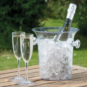 Bottle Cooler: Champagne Bucket With Handles, Clear Acrylic