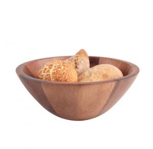 Salad/Fruit Bowl: 25.5cm Tuscany Bowl, Hevea Wood