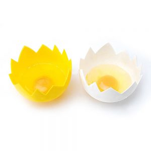 Egg Poacher: 2 x Eggshell Egg Poachers, Silicone