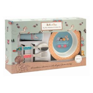 Child's Meal Time Set: 6 Piece Belle & Boo Toy Box Set, Melamine