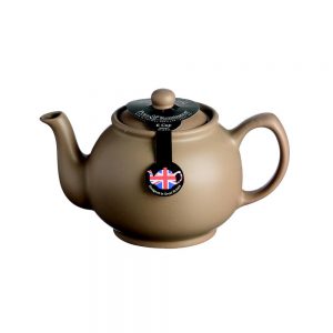 Tea Pot: 6 Cup Tea Pot, Matt Taupe