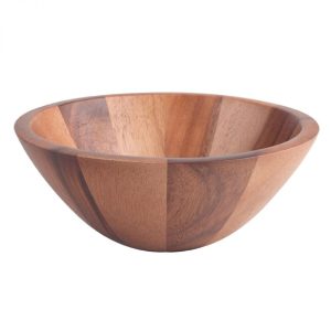 Salad/Fruit Bowl: 25.5cm Tuscany Bowl, Hevea Wood