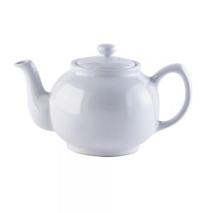 Tea Pot: 6 Cup Tea Pot, White
