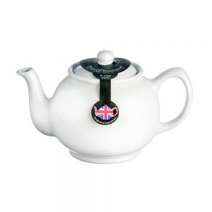 Tea Pot: 6 Cup Tea Pot, White